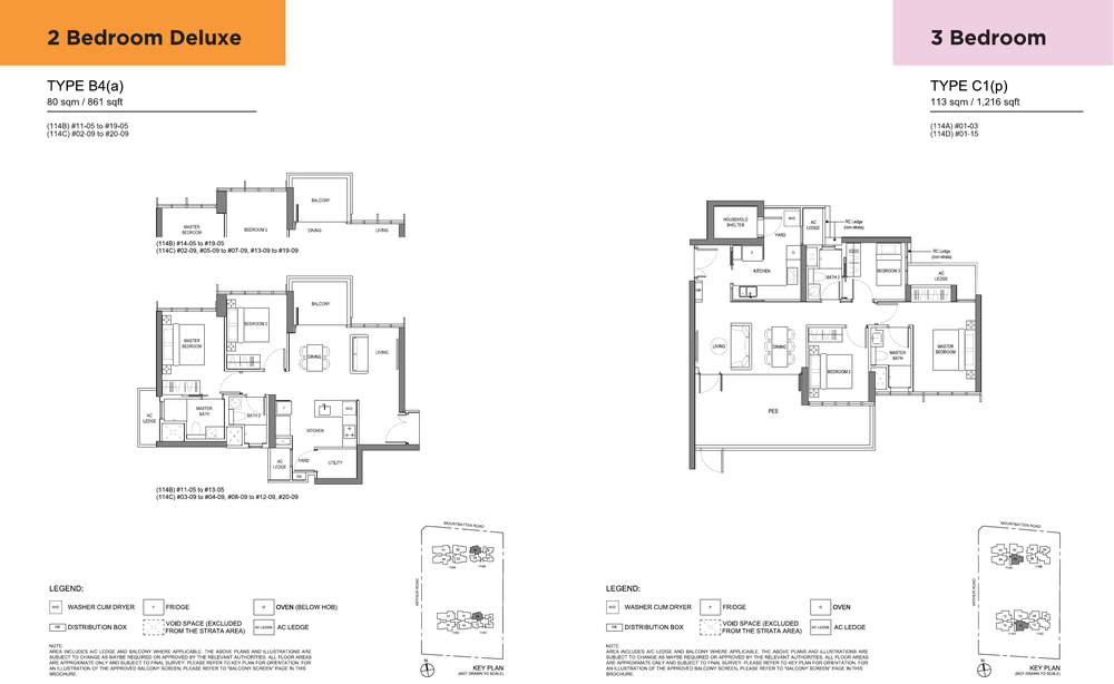 2 and 3-Bedroom, Types B4(a) and C1(p)