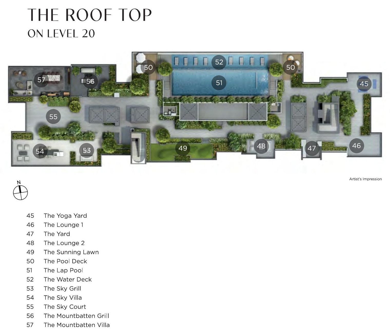 Roof top plan